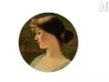 Portrait de Olga de Brozik au chignon